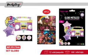 SET DE GLOBOS RADIO 4PCS