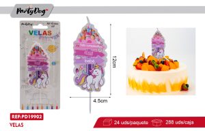 VELAS PARA CUMPLEAÑOS UNICORNIO