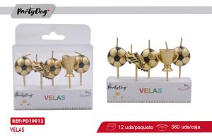 VELAS PARA CUMPLEAÑOS FUTBOL