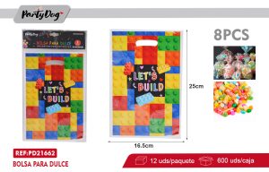 BOLSA PARA DULCE 16.5*25CM 8PCS