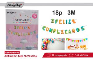 GUIRNALDAS FELIZ CUMPLEANOS DINOSAURIO 3M
