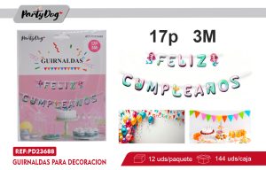 GUIRNALDAS FELIZ CUMPLEANOS LA SERENA 3M