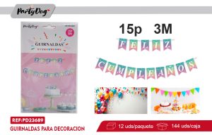 GUIRNALDAS FELIZ CUMPLEANOS 3M