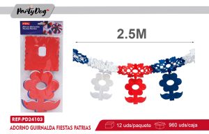 Adorno Guirnalda Fiestas Patrias 2.5m