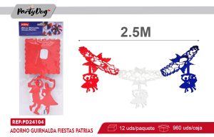 Adorno Guirnalda Fiestas Patrias 2.5m