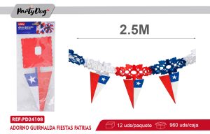 Adorno Guirnalda Fiestas Patrias 2.5m