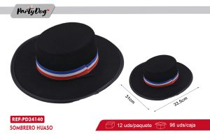 Sombrero Huaso Fiestas Patrias Negro MEDIANO