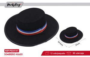 Sombrero Huaso Fiestas Patrias Negro ADULTO