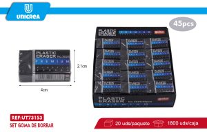 CAJA DE GOMA DE BORRAR 45UNI