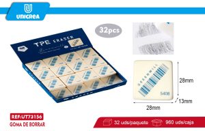 CAJA DE GOMA DE BORRAR 32UNI