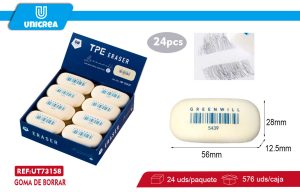 CAJA DE GOMA DE BORRAR 24UNI
