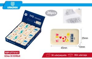 CAJA DE GOMA DE BORRAR 36UNI