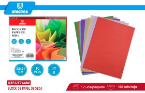 BLOCK DE PAPEL DE SEDA A4 10HOJAS