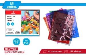 BLOCK DE PAPEL CELOFAN A4 10HOJAS
