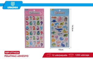 PACK 12 DE Pegatinas Adhesivos EVA 10X14.5CM