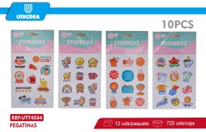 PACK 12 DE Pegatinas Adhesivos 10PCS