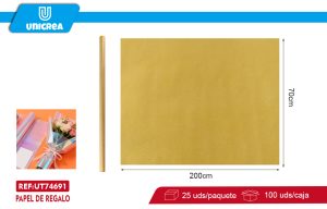 CAJA Papel de regalo KRAFT 70X200CM 25 ROLLOS