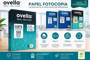 Pack de 10 RESMA OVELLA CARTA 75GR X 500 HOJAS