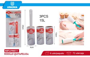RODILLO QUITAPELUSA 15L 3PCS