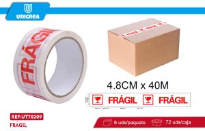 CINTA FRÁGIL 4.8CM 40M X 6UNIDADES