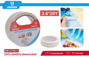 CINTA ADHESIVA ENMASCARAR 3.6CMX20Y