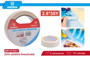 CINTA ADHESIVA ENMASCARAR 2.5CMX35Y