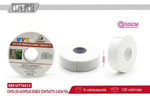 CINTA DE MONTAJE DOBLE CONTACTO 3.6CM*5M
