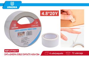 CINTA ADHESIVA DOBLE CONTACTO 4.8CM*20M