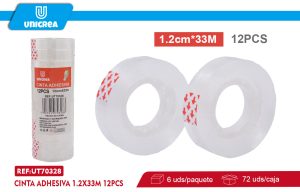 CINTA ADHESIVA 1.2X33M 12PCS