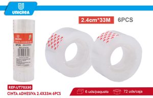 CINTA ADHESIVA 2.4X33M 6PCS