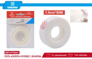 Cinta Adhesiva Invisible 1.8CMX50M