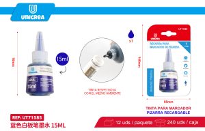 TINTA PARA MARCADOR PIZARRA RECARGABLE AZUL 15ML