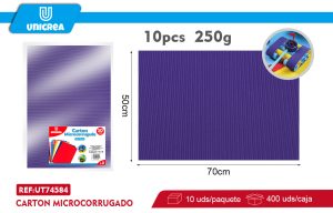 PACK 10 DE CARTON MICROCORRUGADO 50X70CM MORADO