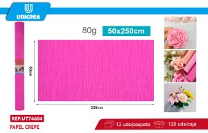 ROLLO DE PAPEL CREPE 50X250CM Fucsia