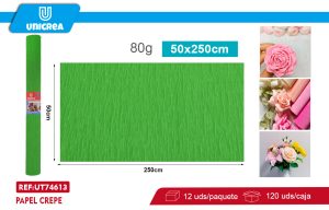 ROLLO DE PAPEL CREPE 50X250CM Verde