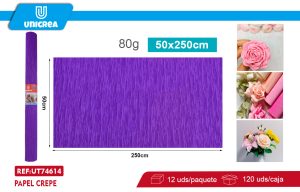 ROLLO DE PAPEL CREPE 50X250CM Morado