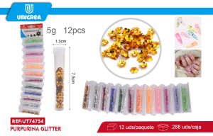 Lentejuelas FLORES 12 COLORES 12PCS