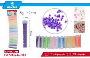 Lentejuelas mostacillas con centro de color 6 COLORES 12PCS