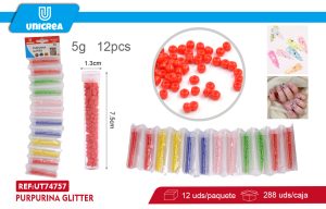 Lentejuelas Mostacilla Opaca 6 COLORES 12PCS