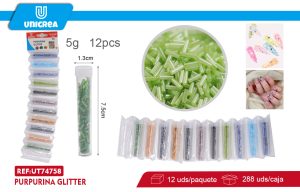 Lentejuelas canutillos 6 COLORES 12PCS