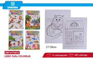 Pack de 12 LIBRO PARA COLOREAR