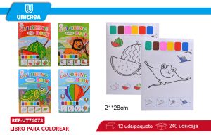 Pack de 12 LIBRO PARA COLOREAR