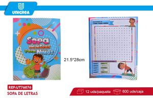 Pack de 12 SOPA DE LETRAS NIÑOS