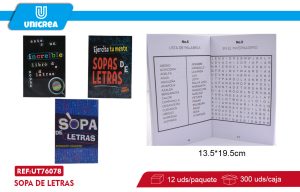 Pack de 12 SOPA DE LETRAS