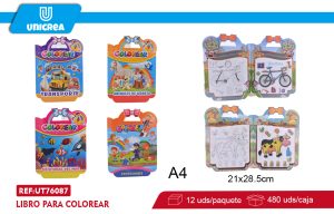 Pack de 12 LIBRO PARA COLOREAR A4