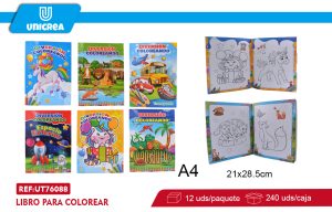 Pack de 12 LIBRO PARA COLOREAR 48HOJAS A4