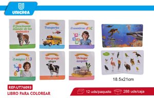 Pack de 12 Libro didáctico infantil para niños 18.5X21CM 24hojas