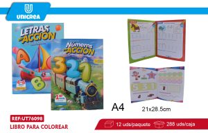 Pack de 12 Libro de actividades Letras y Números en Acción A4 32HOJAS