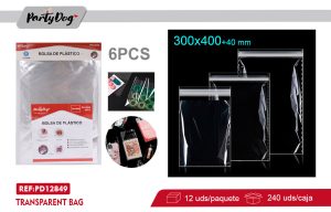 Bolsa Plástica Cierre Con Adhesivo 30X40CM 6PCS