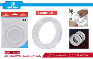 Cinta Adhesiva De Doble Cara Nano Magic 2MM 1.8CMX2M